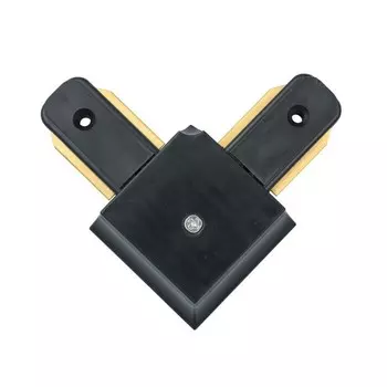 Однофазный L-образный коннектор для шинопровода Трек-система De Markt CON 2L BL