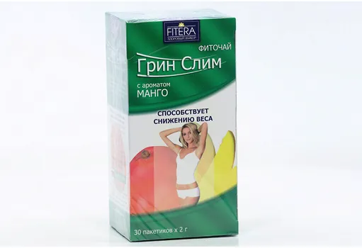 Фиточай Грин-Слим аром манго, 2 г, 30 шт