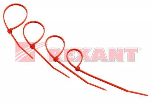 Хомут nylon Rexant 150 х 3.0 мм 25шт красный