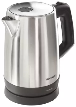 Чайник SONNEN KT-1785, 1,7 л, 2200 Вт, закрытый нагревательный элемент, нержавеющая сталь
