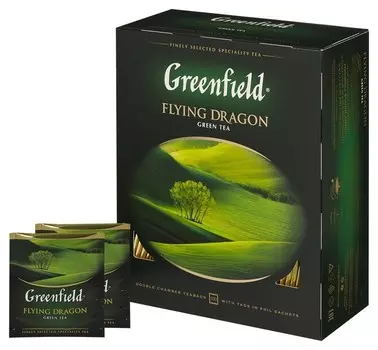 Чай Greenfield Flying Dragon зеленый фольгир.100пак/уп 0585-09 Т