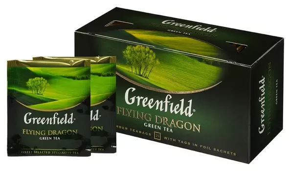 Чай Greenfield Flying Dragon зеленый фольгир.25пак/уп 0358-15