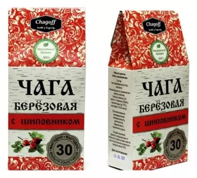 Чага березовая с шиповником