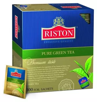 Чай Riston Pure Green Tea зел.100 пак/пач