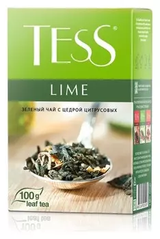 Чай Tess Lime листовой зеленый с добавками,100г 0590-15