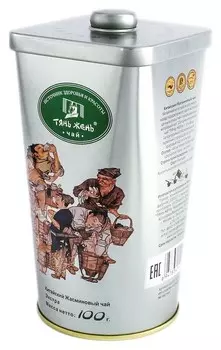 Чай зеленый жасминовый листовой экстра, 100 г ж/б Gj02l100-2