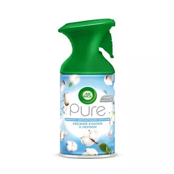 Освежитель воздуха Air wick Pure " Свежий хлопок и нероли " 250мл