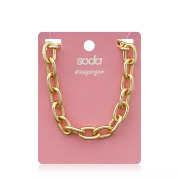 Ожерелье Soda " Chain big golden color "