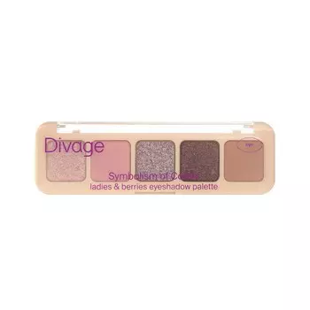Палетка теней для век Divage Symbolism of Colors ladies&berries 5 оттенков 4,5г