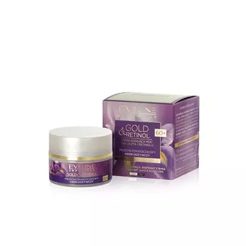 Подтягивающий крем - концентрат для лица Eveline Gold & Retinol против глубоких морщин 60+ 50мл