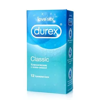 Презервативы DUREX " Classic " с гелем-смазкой 12шт