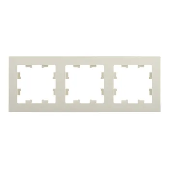Рамка Systeme Electric AtlasDesign трехместная бежевая (ATN000203)