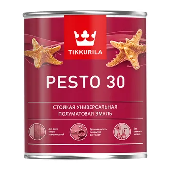 Эмаль алкидная Tikkurila/Tikkivala Pesto 30 база С полуматовая 0,9 л