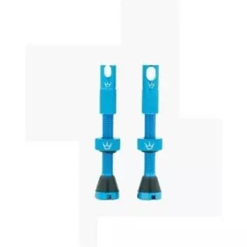Ниппель бескамерный Peaty's Chris King (MK2) Tubeless Valves, 60 mm, 2 штуки, Turquoise, PTV2-60-TRQ-12