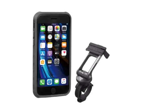 Чехол для смартфона TOPEAK RIDECASE, W/RIDECASE MOUNT WORKS W/IPHONE SE, IPHONE 8/7, с креплением, BLACK/GRAY, TT9866BG