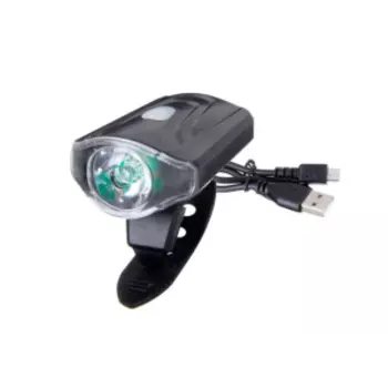 Фара велосипедная TRIX, передняя, 1 диод 0,5W, 50 lm, аккумулятор 3,7V / 550mAh, 3 режима, micro USB, JY-7043