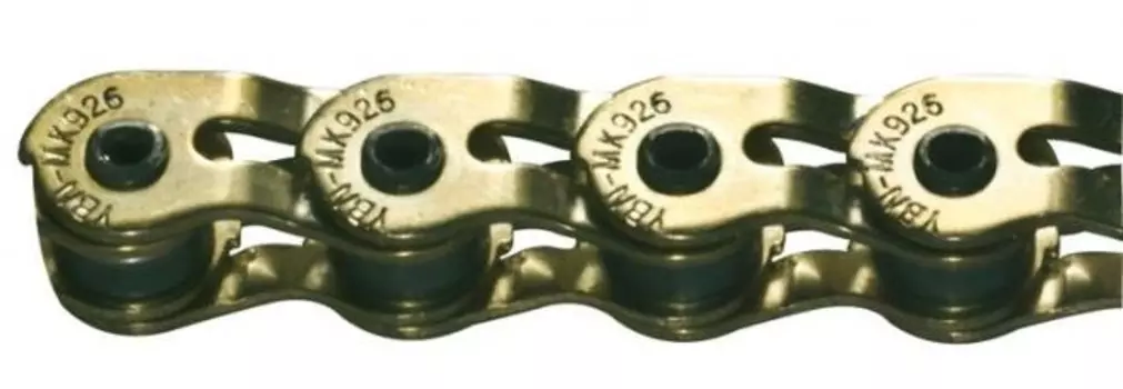 Цепь велосипедная с замком CLARK`S CL918 G2 HALF LINK, 1/2"x1/8", 1 скорость/BMX, 102 звена, хромир, 3-201