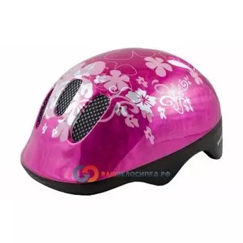 Велошлем детский VENTURA FLOWER, розовый, 731001