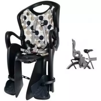 Детское велокресло BELLELLI Tiger Clamp, заднее, до 22 кг, black bubbles, 01TGTM00000