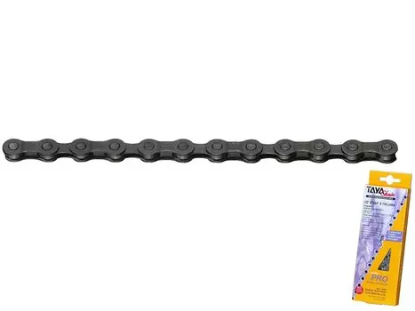 Цепь велосипедная TAYA TB-65, 8 скоростей, 1/2"x3/32", 116L, чёрный, ТВ-65
