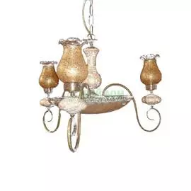 Люстра подвесная La Lampada Lam L 306/3+3 Bronze+Ceramica