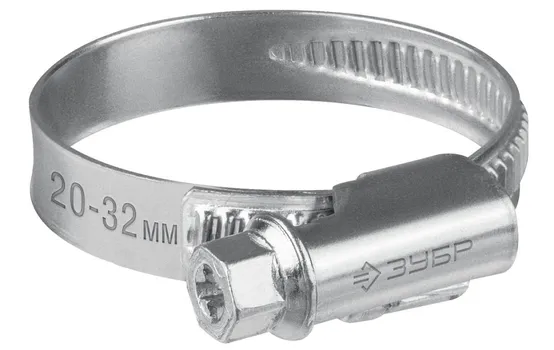 Хомут червячный ЗУБР Х-9Н, 9 мм x 32 мм, 50 шт., сталь (37807-32)