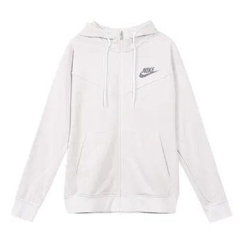 Толстовка Nike Sportswear Logo Zipper Gray White Graywhite, белый