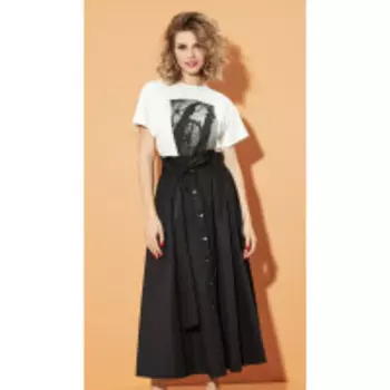 Блузка DiLiaFashion-0460 В цвете: Белый; Размеры: 50,52,46,48,44,42