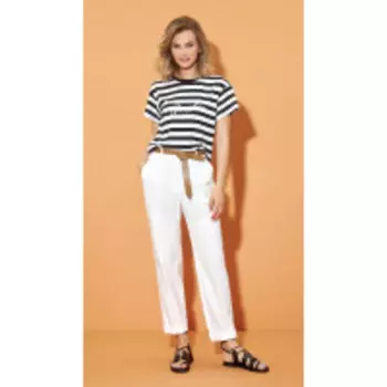 Блузка DiLiaFashion-0492 В цвете: Черный, Разноцветный; Размеры: 50,52,46,48,44,42
