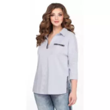 Блузка Matini-41323 В цвете: Голубой; Размеры: 56,54