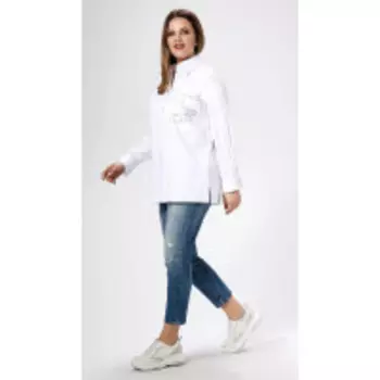 Блузка Panda-480740 В цвете: Белый; Размеры: 56,50,52,48,54
