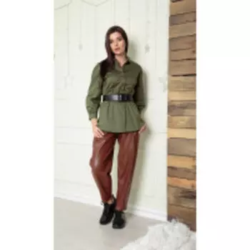Блузка Sandyna-13899/1 В цвете: Зеленый; Размеры: 46,48,44