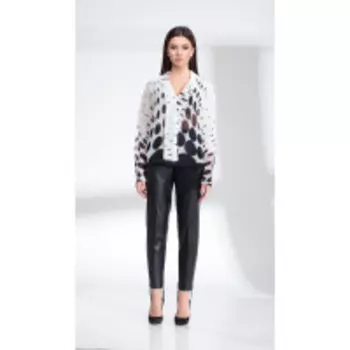 Блузка Sandyna-13918/1 В цвете: Белый, Черный, Разноцветный; Размеры: 50,52,46,48,54,44