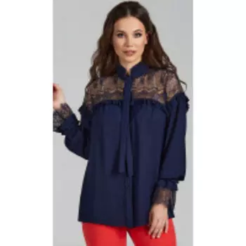 Блузка TEFFI style-1473/3 В цвете: Синий; Размеры: 46,48