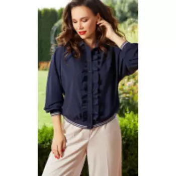 Блузка TEFFI style-1534/2 В цвете: Синий; Размеры: 50,52,48,54,44