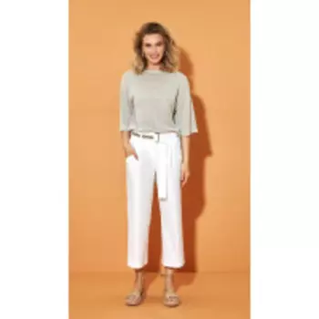 Брюки DiLiaFashion-0498 В цвете: Белый; Размеры: 50,52,46,48,44,42