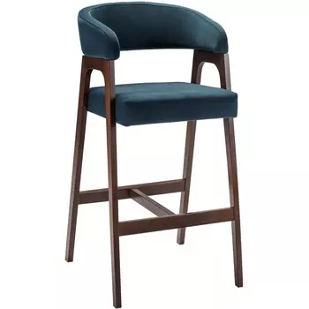 Кресло барное Baxter Blue/Темный орех R-Home арт.400216122h_diagbluee_nut
