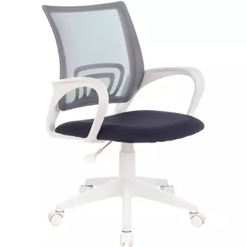 Кресло Бюрократ CH-W695NLT темно-серый TW-04 TW-12 сетка/ткань крестовина пластик пластик белый