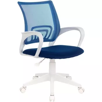 Кресло Бюрократ CH-W695NLT темно-синий TW-05N TW-10N сетка/ткань крестовина пластик пластик белый