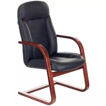 Кресло Бюрократ T-9923WALNUT-AV черный кожа полозья дерево