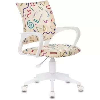 Кресло детское песочный 02 крестовина пластик белый Бюрократ KD-W4 KD-W4/STICK-BEIGE