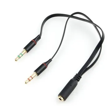Кабель аудио Cablexpert CCAB-02-35F2M-0.2MB 3.5джек 4pin(F)/2х 3.5джек(M), белый, 0.2м. блистер