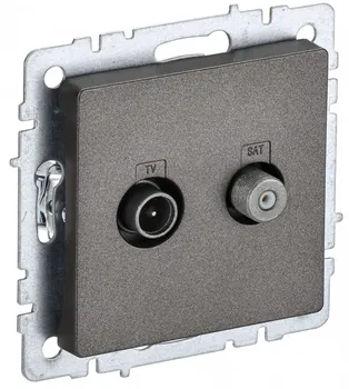 Розетка телевизионная IEK BR-AF20-O-K45 BRITE TV+SAT РТВ/РСп12-БрТБ Бронза