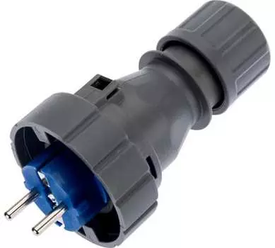 Вилка Rexant 111-013 прямая влагозащищенная 2P+РE, 16 А, IP68