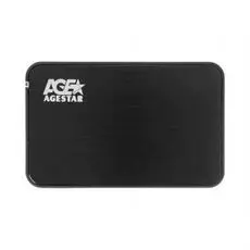 Внешний корпус для HDD SATA 2.5” AgeStar 3UB2A8-6G (BLACK) для HDD/SSD SATA 6Gb/s 2.5", USB 3.0, алюминий/пластик, черный