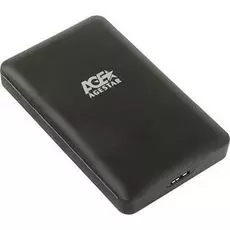 Внешний корпус для HDD SATA 2.5” AgeStar 3UBCP3 для HDD/SSD SATA 6Gb/s 2.5", USB 3.0, пластик, черный