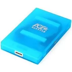 Внешний корпус для HDD SATA 2.5” AgeStar 3UBCP1-6G (BLUE) для HDD/SSD SATA 6Gb/s 2.5", USB 3.0, пластик, синий