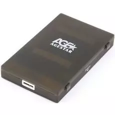 Внешний корпус для HDD SATA 2.5” AgeStar 3UBCP1-6G (BLACK) для HDD/SSD SATA 6Gb/s 2.5", USB 3.0, пластик, черный