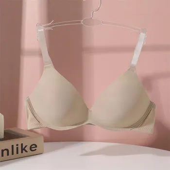 FINETOO Push Up Bralette Deep V Сексуальный женский бесшовный бюстгальтер Нижнее белье с открытой спиной без бретелек S-XL Спортивный топ Бюстгальтеры с подкладками Женское нижнее белье 34/75B белый