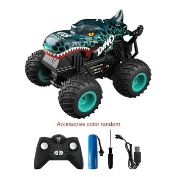 Радиоуправляемая машина 4WD со светодиодными фонарями, 2,4G, радиоуправляемые автомобили с дистанционным управлением, внедорожные грузовики, игрушки для мальчиков для детей зелёный